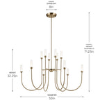 Kichler Lighting Moraine Chandelier Extra Large Multi Tier 12lt