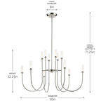 Kichler Lighting Moraine Chandelier Extra Large Multi Tier 12lt