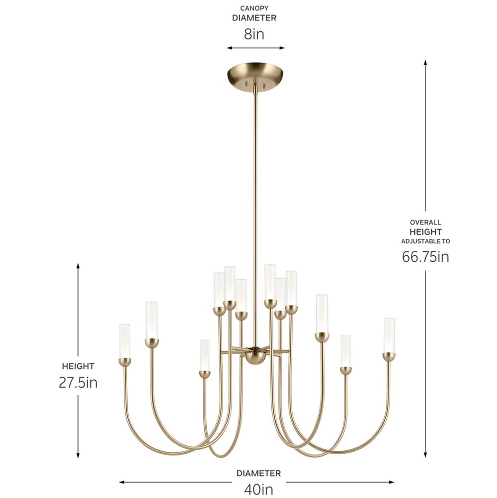 Kichler Lighting Moraine Chandelier Extra Large Multi Tier 12lt