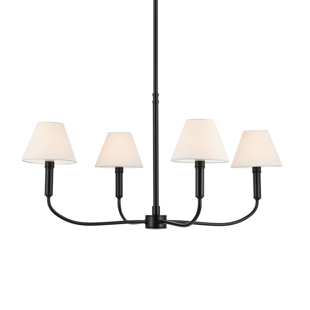 Kichler Lighting 52766BK Black Chandelier Medium 4lt Image 1