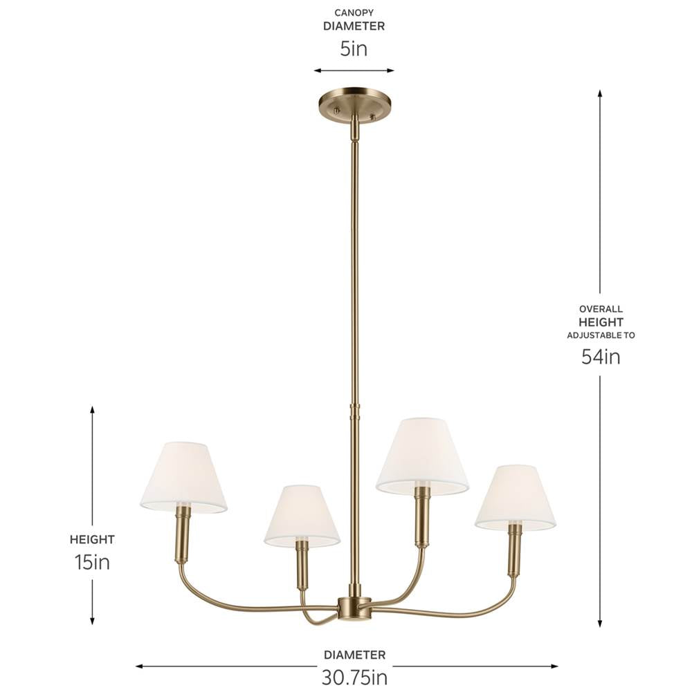 Kichler Lighting Eadie Chandelier Medium 4lt