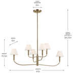 Kichler Lighting 52767CPZ Champagne Bronze Chandelier Large Multi Tier 6lt Image 2