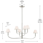 Kichler Lighting 52767PN Polished Nickel Chandelier Large Multi Tier 6lt Image 2