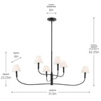 Kichler Lighting 52768BK Black Chandelier Extra Large Multi Tier 6lt Image 2
