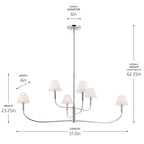 Kichler Lighting 52768PN Polished Nickel Chandelier Extra Large Multi Tier 6lt Image 2