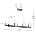 Kichler Lighting 52772BK Black Oval Chandelier 8lt Image 2
