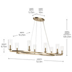 Kichler Lighting 52772CPZ Champagne Bronze Oval Chandelier 8lt Image 2