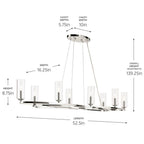 Kichler Lighting 52772PN Polished Nickel Oval Chandelier 8lt Image 2