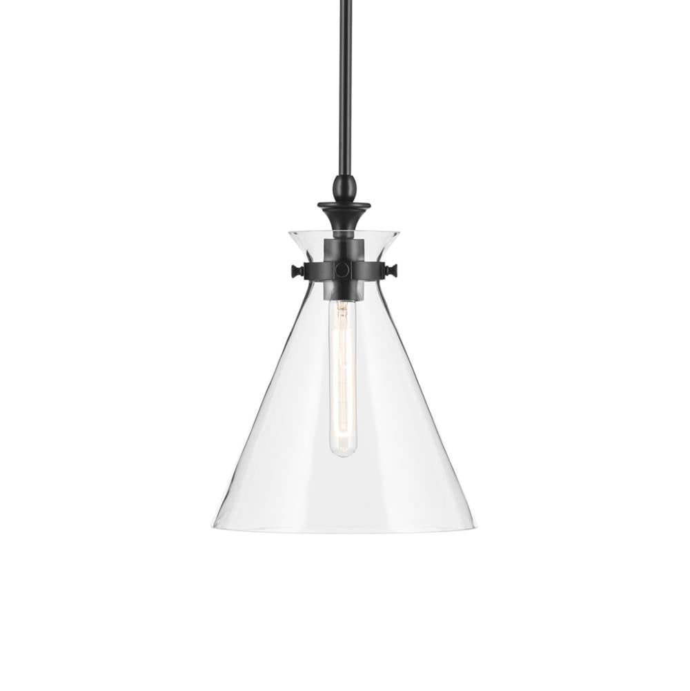 Kichler Lighting 52774BKCLR Black Pendant Medium 1lt Image 1