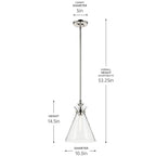 Kichler Lighting 52774PNCLR Polished Nickel Pendant Medium 1lt Image 2