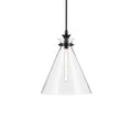 Kichler Lighting 52775BKCLR Black Pendant Medium 1lt Image 1