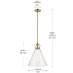 Kichler Lighting 52775CPZCLR Champagne Bronze Pendant Medium 1lt Image 2