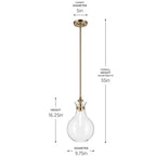 Kichler Lighting 52776CPZCLR Champagne Bronze Pendant Medium 1lt Image 2