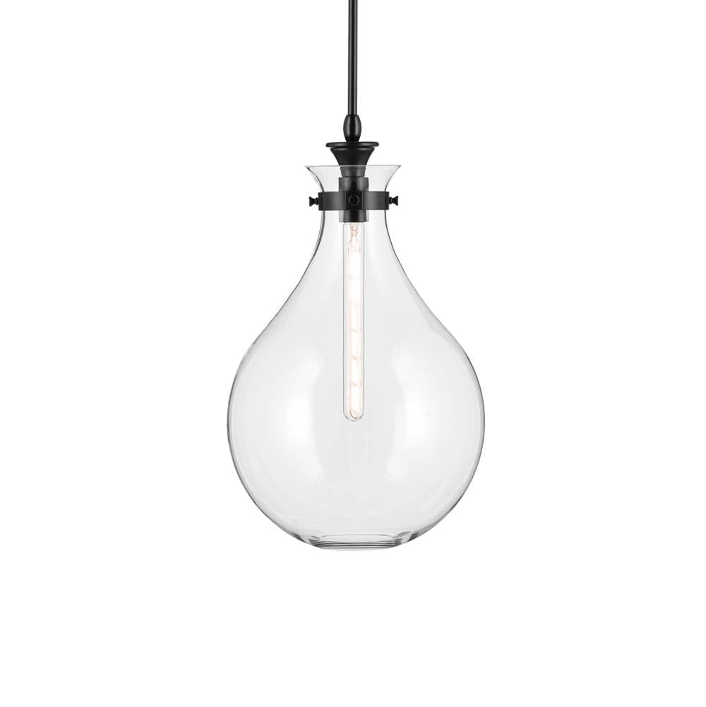 Kichler Lighting 52777BKCLR Black Pendant Medium 1lt Image 1