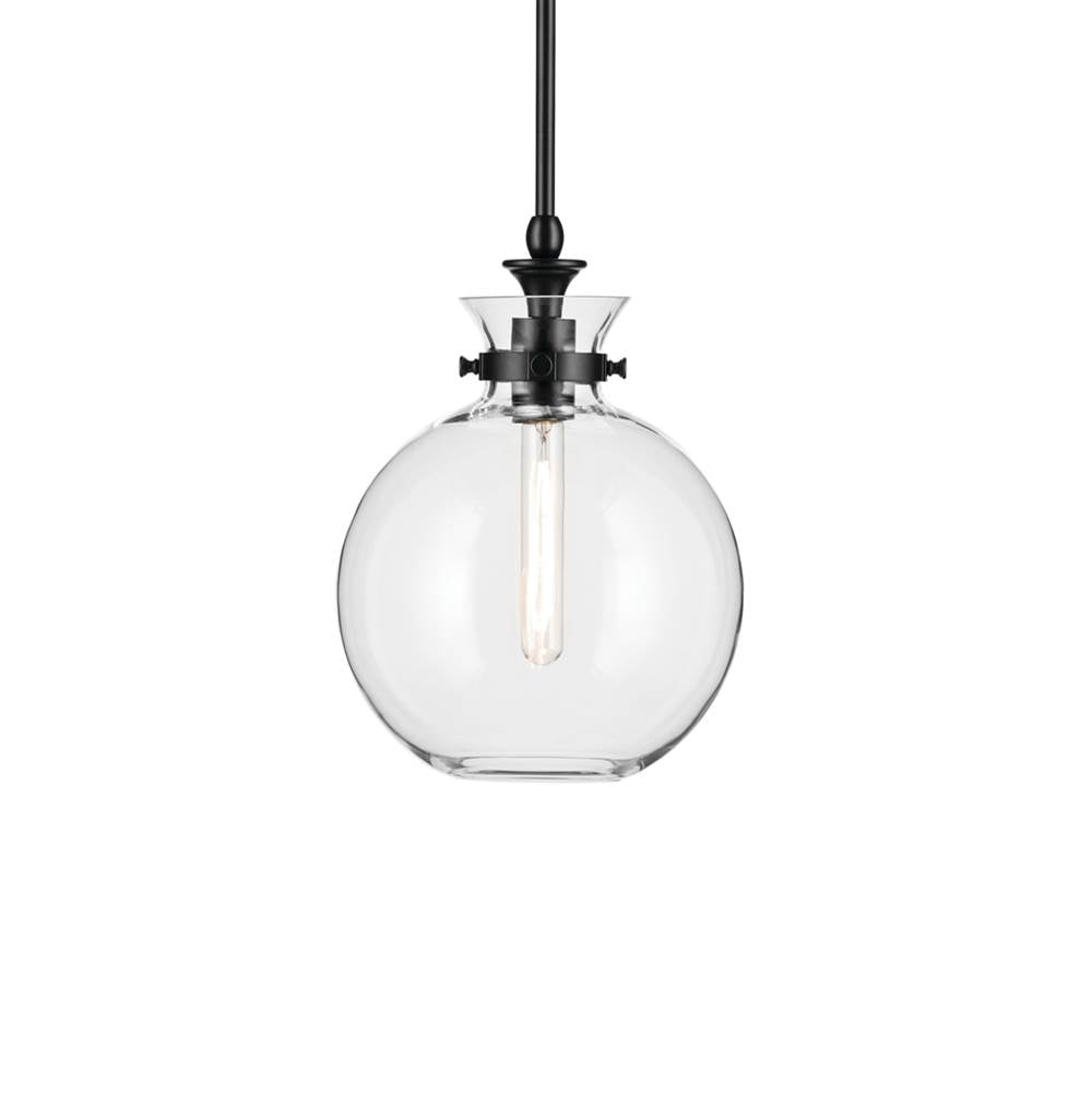 Kichler Lighting 52778BKCLR Black Pendant Medium 1lt Image 1