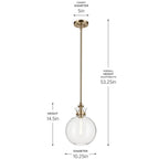 Kichler Lighting 52778CPZCLR Champagne Bronze Pendant Medium 1lt Image 2