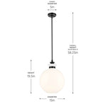 Kichler Lighting 52779BK Black Pendant Large 1lt Image 2