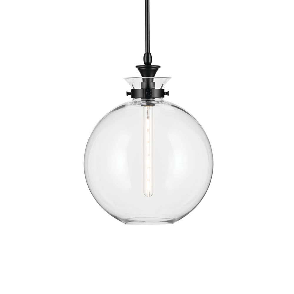 Kichler Lighting 52779BKCLR Black Pendant Large 1lt Image 1