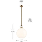Kichler Lighting 52779CPZ Champagne Bronze Pendant Large 1lt Image 2