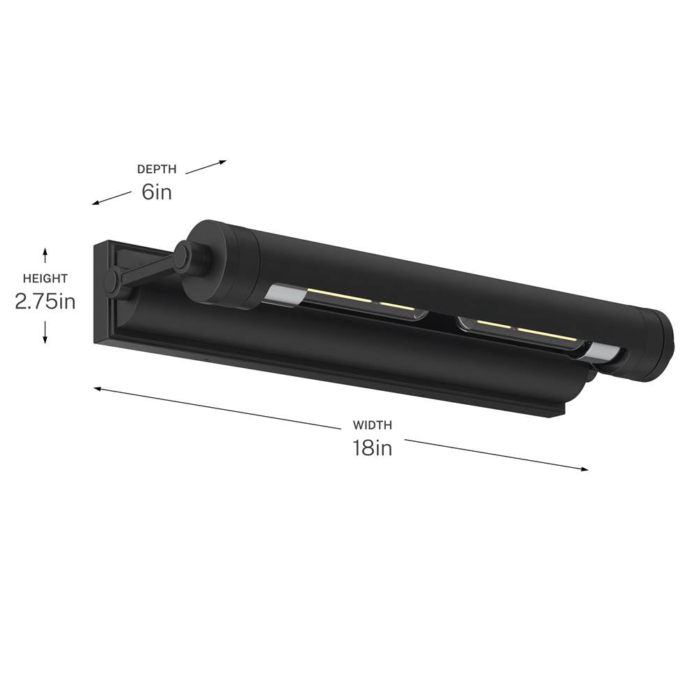 Kichler Lighting 52814BK Black Picture Light 2lt Image 2