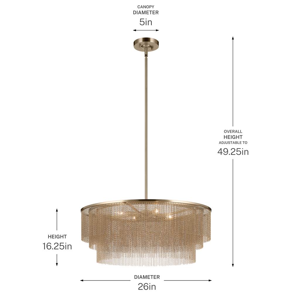 Kichler Lighting 52823CPZ Champagne Bronze Chandelier 4lt Image 5