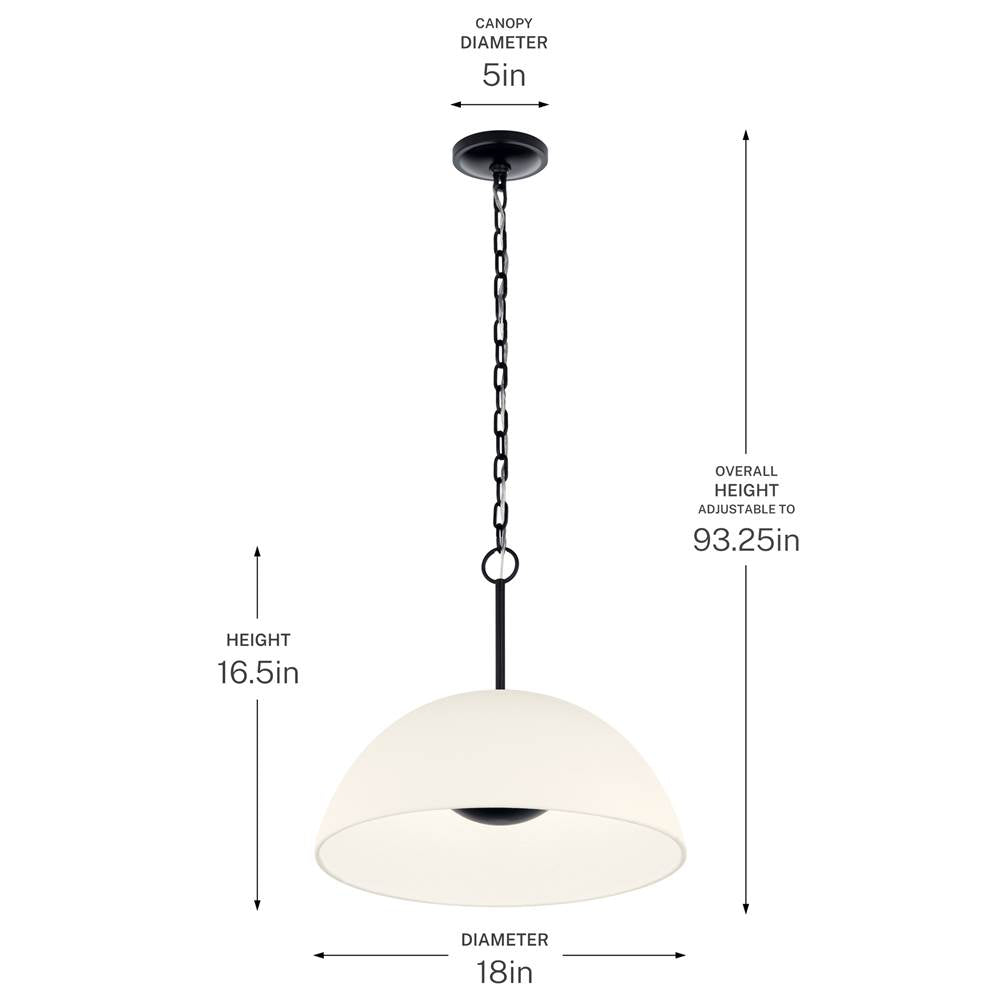 Kichler Lighting 52828BKLED Black Pendant 1lt Image 5
