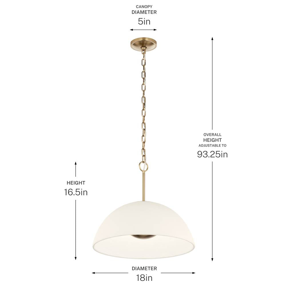 Kichler Lighting 52828CPZLED Champagne Bronze Pendant 1lt Image 4
