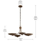 Kichler Lighting 52854LBRLBZ  Chandelier/semi Flush 4lt Image 7