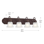 Kichler Lighting 5338TZS Tannery Bronze Bath 4lt Image 4