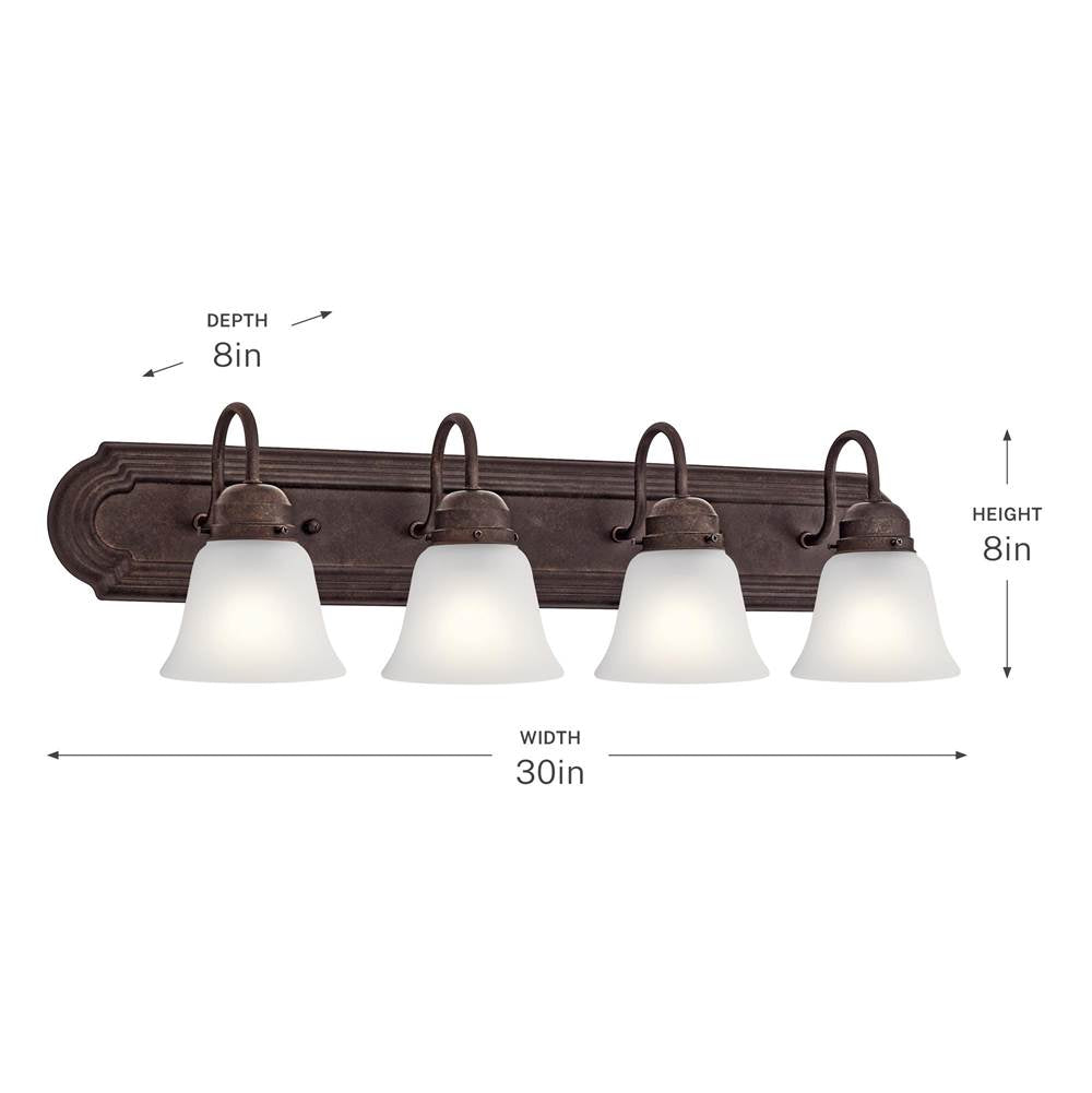 Kichler Lighting 5338TZS Tannery Bronze Bath 4lt Image 4