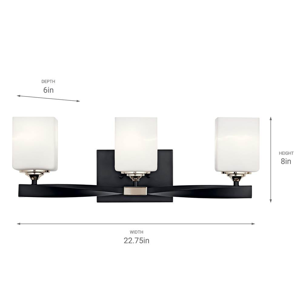 Kichler Lighting 55002BK Black Bath 3lt Image 3
