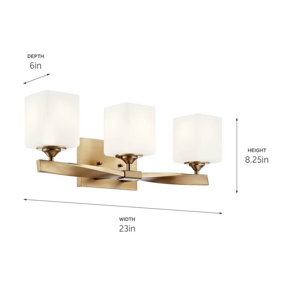 Kichler Lighting 55002CPZ Champagne Bronze Bath 3lt Image 3