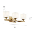 Kichler Lighting 55002CPZ Champagne Bronze Bath 3lt Image 3