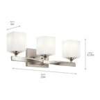 Kichler Lighting 55002NI Brushed Nickel Bath 3lt Image 3