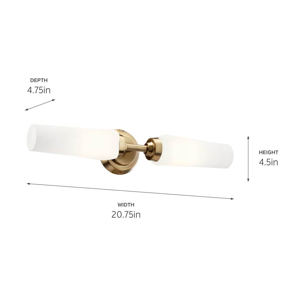 Kichler Lighting 55074CPZ Champagne Bronze Wall Sconce 2lt Image 3