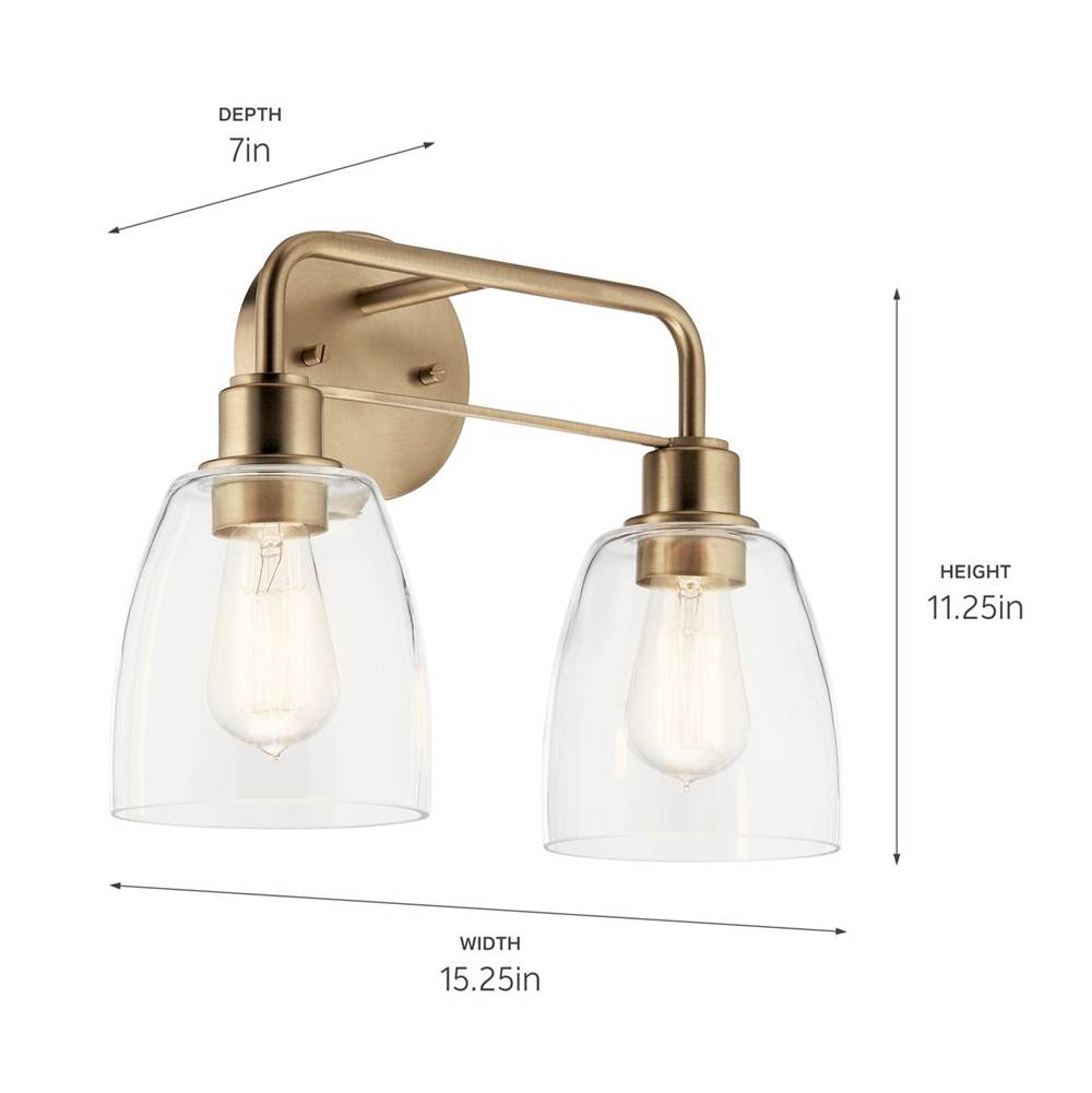 Kichler Lighting 55101CPZ Champagne Bronze Bath 2lt Image 4