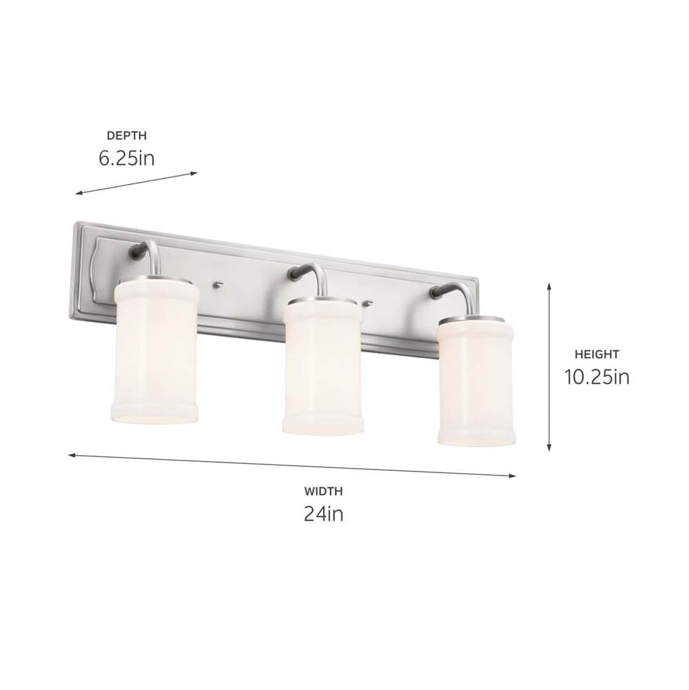 Kichler Lighting 55131CLP Classic Pewter Bath 3lt Image 2