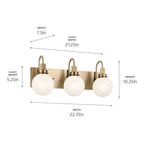 Kichler Lighting 55151CPZ Champagne Bronze Bath 3lt Image 3