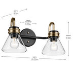 Kichler Lighting 55154BKCLR Black Bath 2lt Image 3