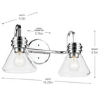 Kichler Lighting 55154CHCLR Chrome Bath 2lt Image 2