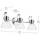 Kichler Lighting 55155CHCLR Chrome Bath 3lt Image 2