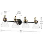 Kichler Lighting 55156BKCLR Black Bath 4lt Image 2