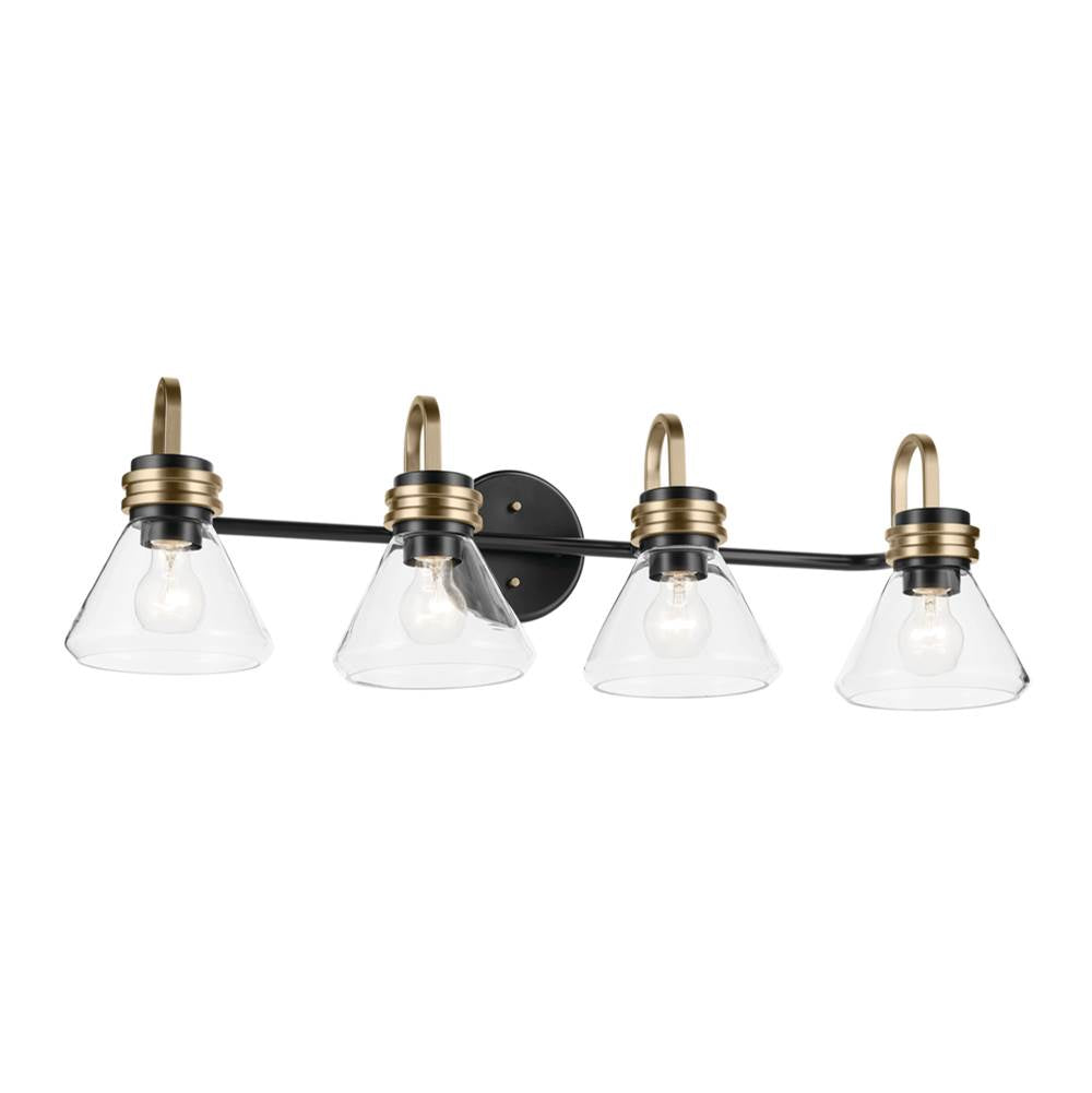 Kichler Lighting 55156BKCLR Black Bath 4lt Image 1