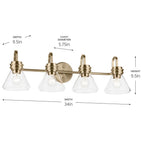 Kichler Lighting 55156CPZCLR Champagne Bronze Bath 4lt Image 2