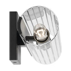Kichler Lighting 55166BK Black Jemsa 18 Inch 2 Light Wall Sconce With Clear Fluted Glass In Black Image 5
