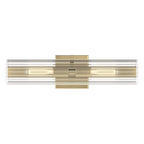 Kichler Lighting 55166CPZ Champagne Bronze Jemsa 18 Inch 2 Light Wall Sconce With Clear Fluted Glass In Champagne Bronze Image 6