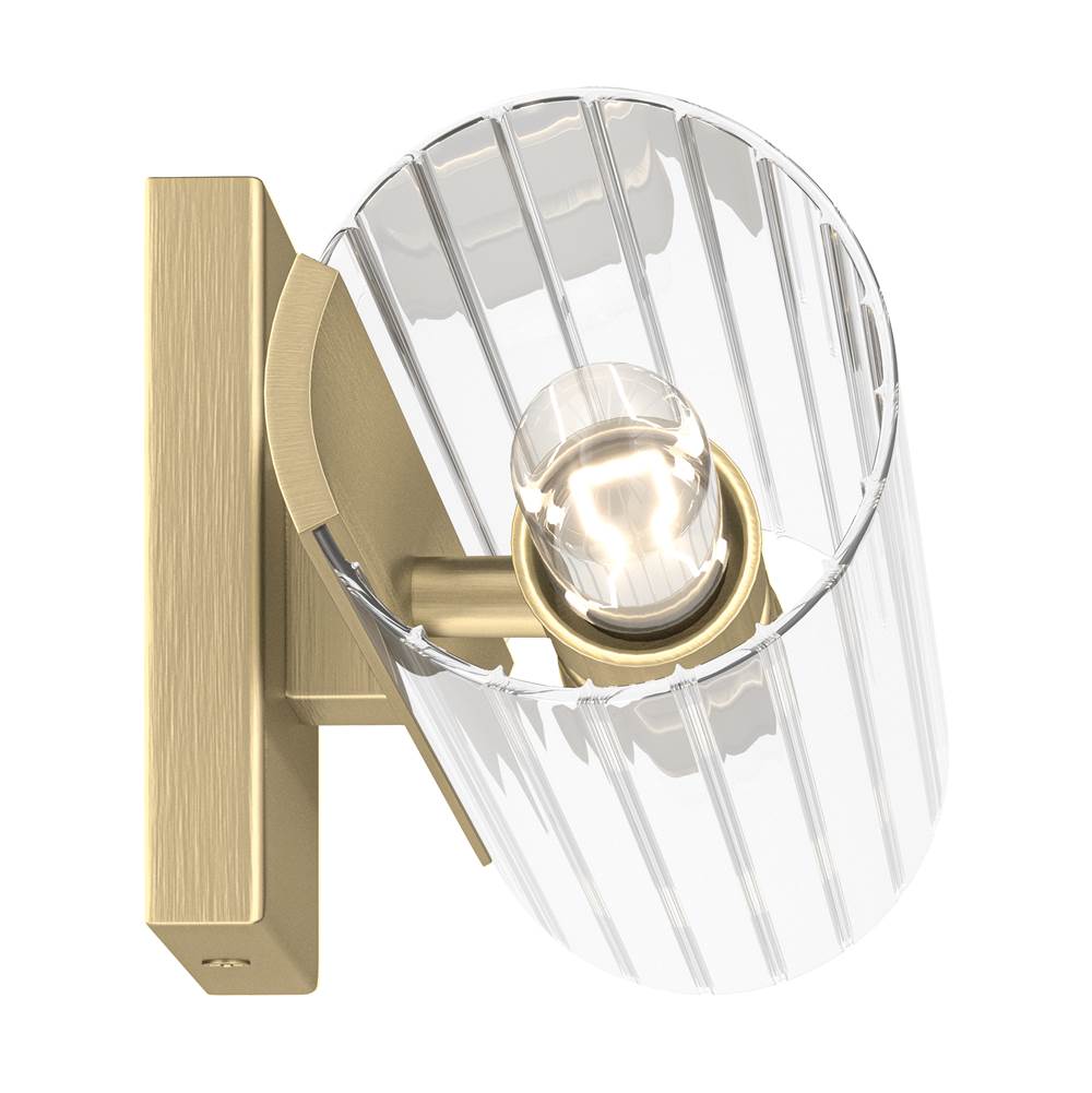 Kichler Lighting 55166CPZ Champagne Bronze Jemsa 18 Inch 2 Light Wall Sconce With Clear Fluted Glass In Champagne Bronze Image 5