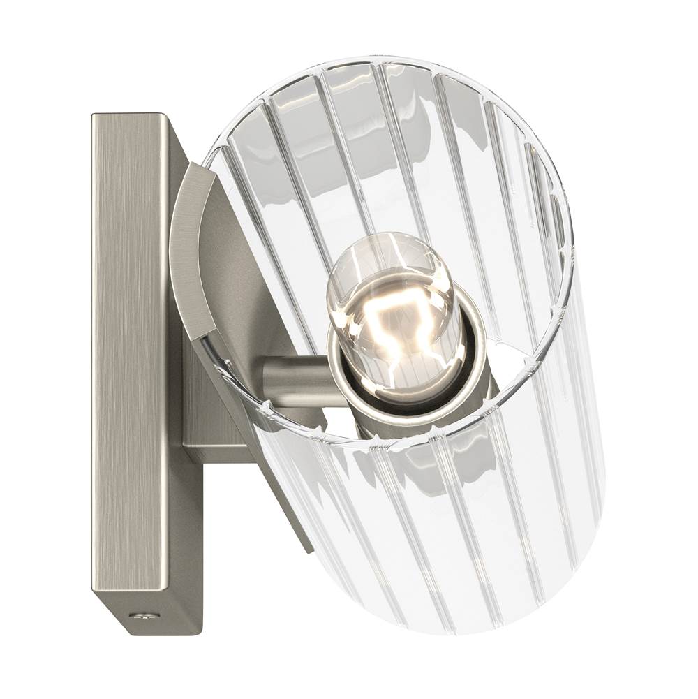 Kichler Lighting 55166NI Brushed Nickel Jemsa 18 Inch 2 Light Wall Sconce With Clear Fluted Glass In Brushed Nickel Image 5