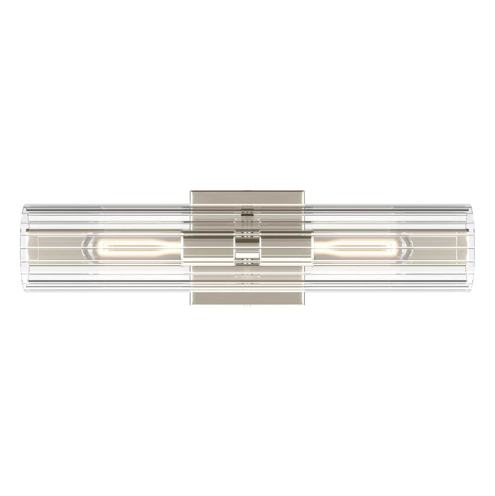 Kichler Lighting 55166PN Polished Nickel Jemsa 18 Inch 2 Light Wall Sconce With Clear Fluted Glass In Polished Nickel Image 6