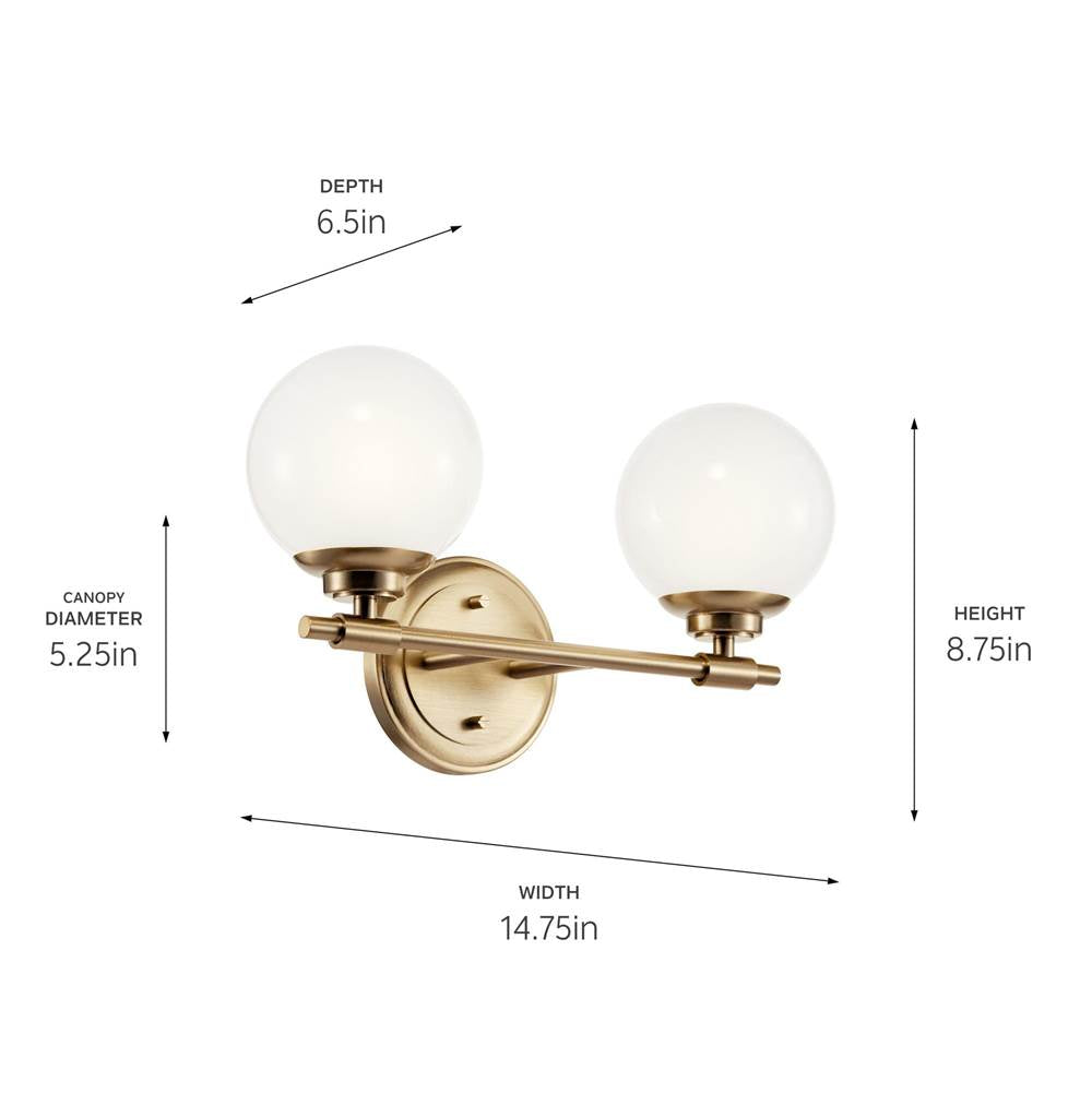 Kichler Lighting 55171CPZ Champagne Bronze Vanity 2lt Image 4